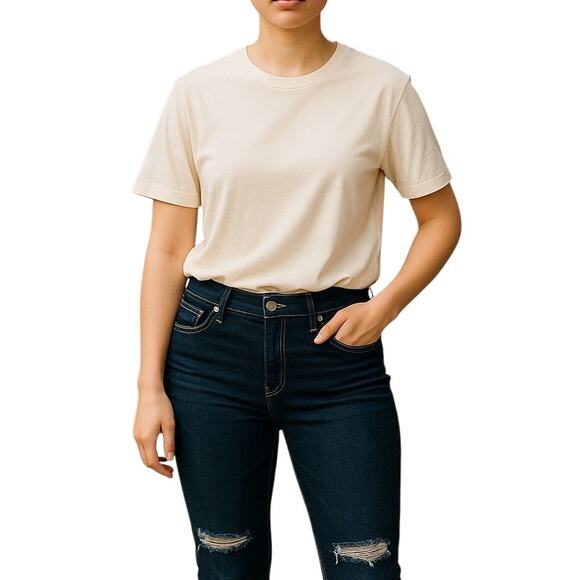 7 For All Mankind Melrose Blue Josefina Distressed Skinny Boyfriend Jeans - Picture 1 of 10